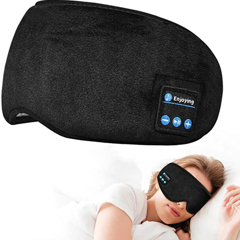 Tapa olho cinza com fone de ouvido bluetooth - SleepMask