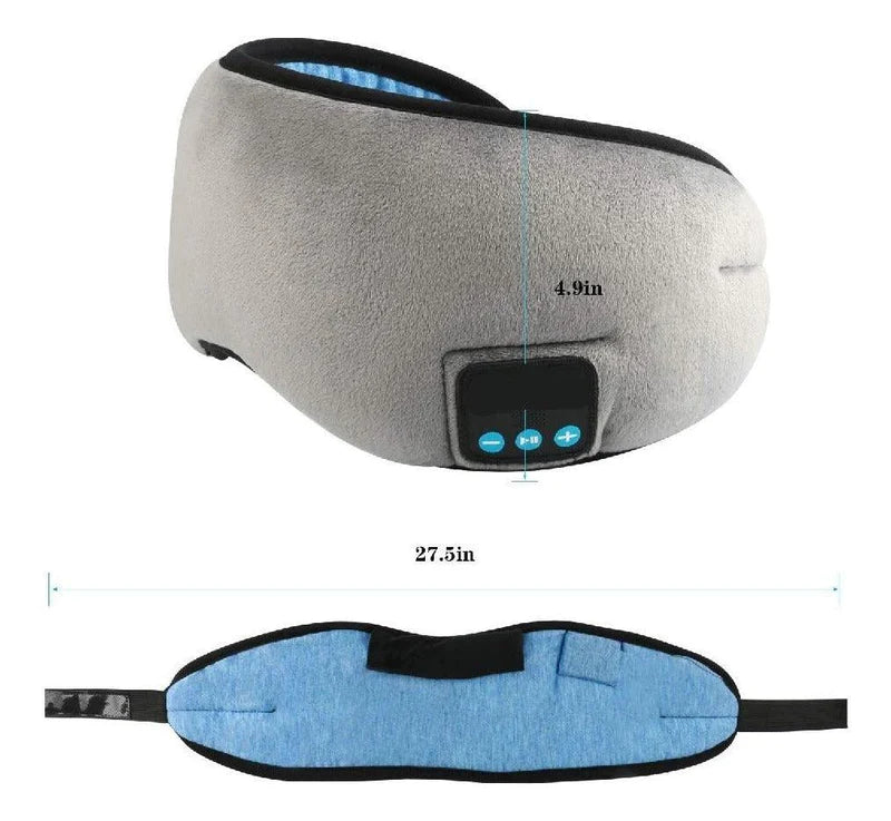 Tapa olho cinza com fone de ouvido bluetooth - SleepMask