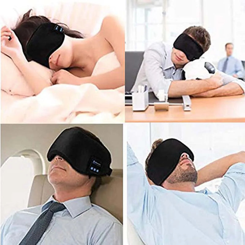Tapa olho Preto com fone de ouvido bluetooth - SleepMask
