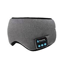 Tapa olho cinza com fone de ouvido bluetooth - SleepMask